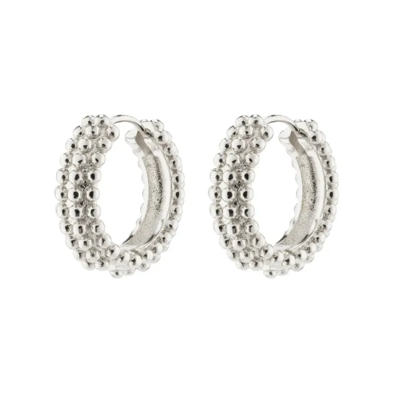 Pilgrim Anitta Bubbles Hoop Earrings - Silver sold by Boutique with Grace