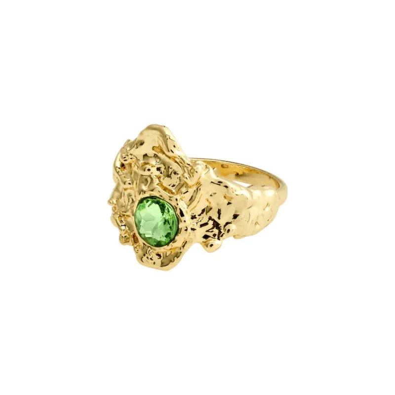 Pilgrim Anne-Sophie Recycled Crystal Ring - Gold sold by Boutique with Grace