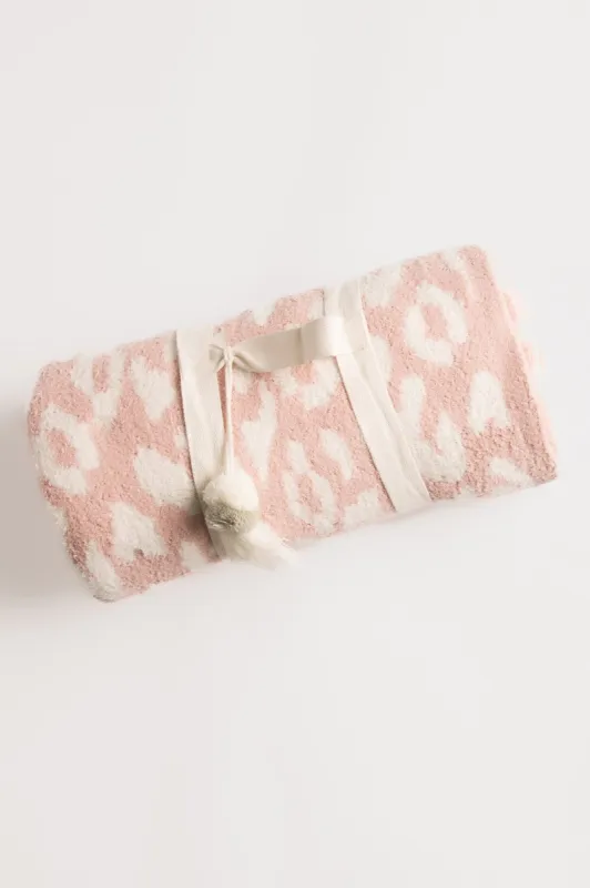 PJ Salvage Wild Marshmallow Blanket - Pink Clay sold by Boutique with Grace