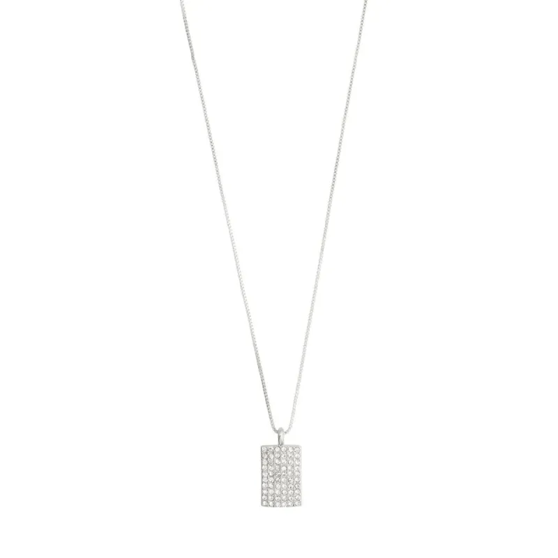 Pilgrim Be Crystal Pendant Necklace - Silver sold by Boutique with Grace