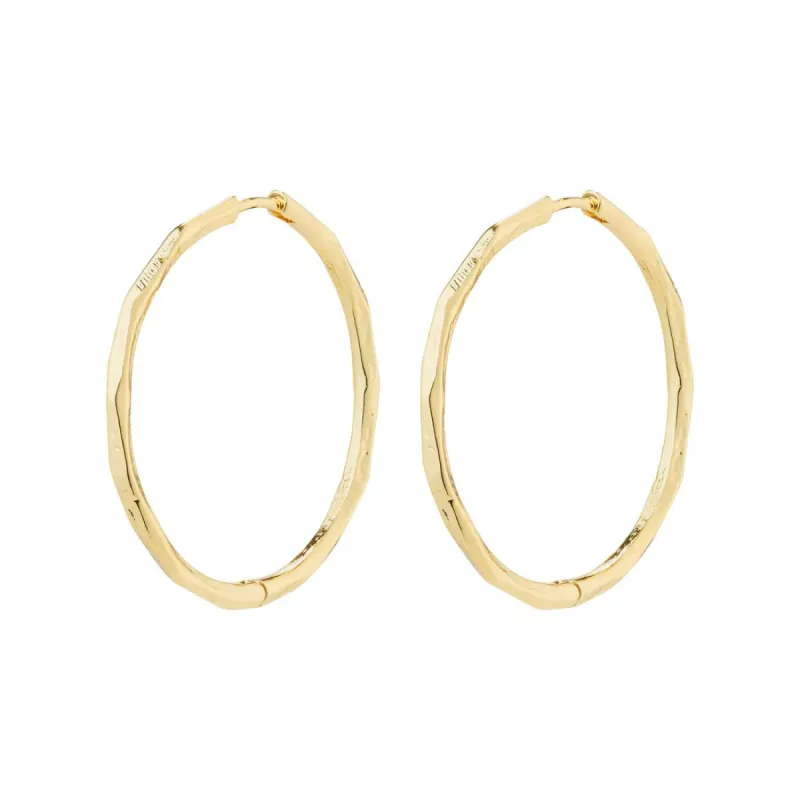 Pilgrim Breathe Recycled Hoops - Gold sold by Boutique with Grace
