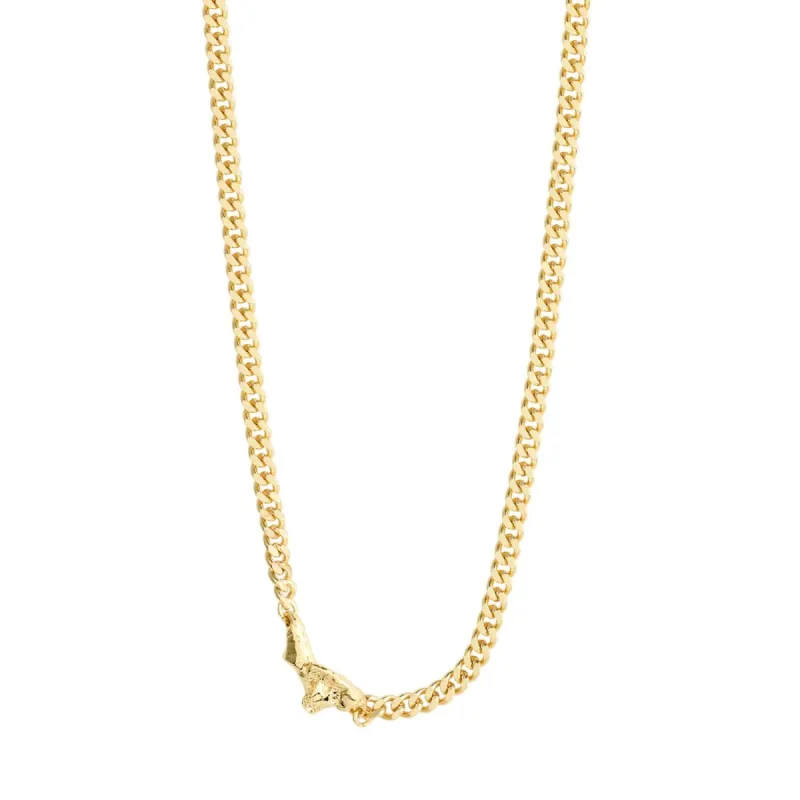 Pilgrim Breathe Recycled Curb Chain Necklace - Gold sold by Boutique with Grace