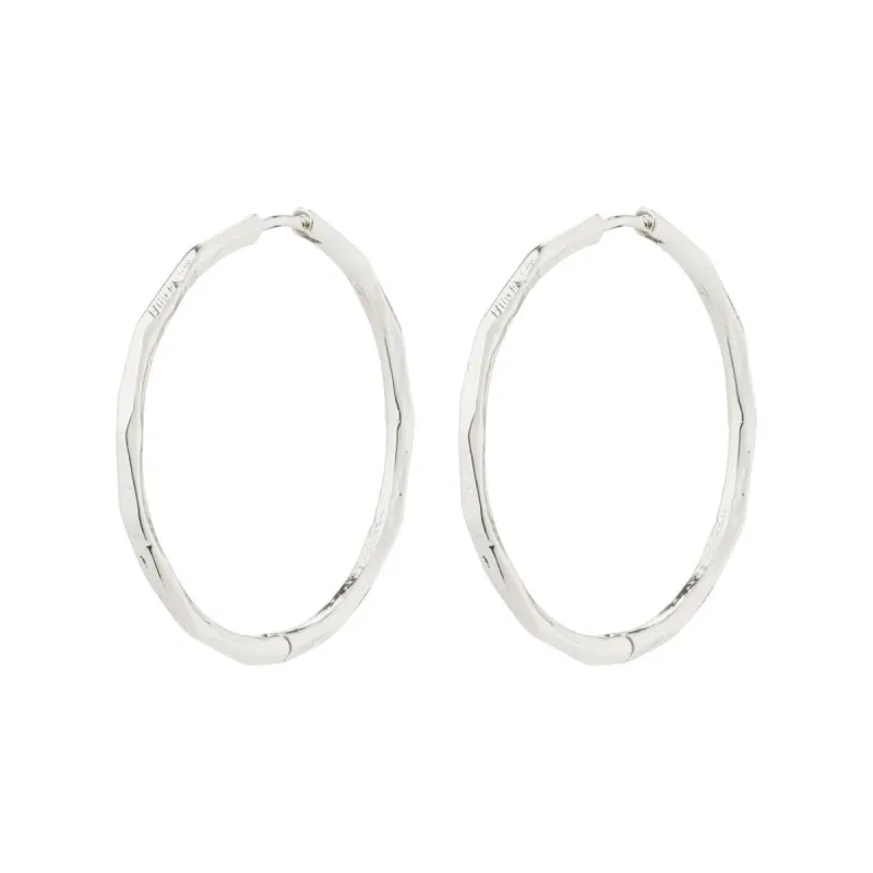 Pilgrim Breathe Recycled Hoops - Silver sold by Boutique with Grace