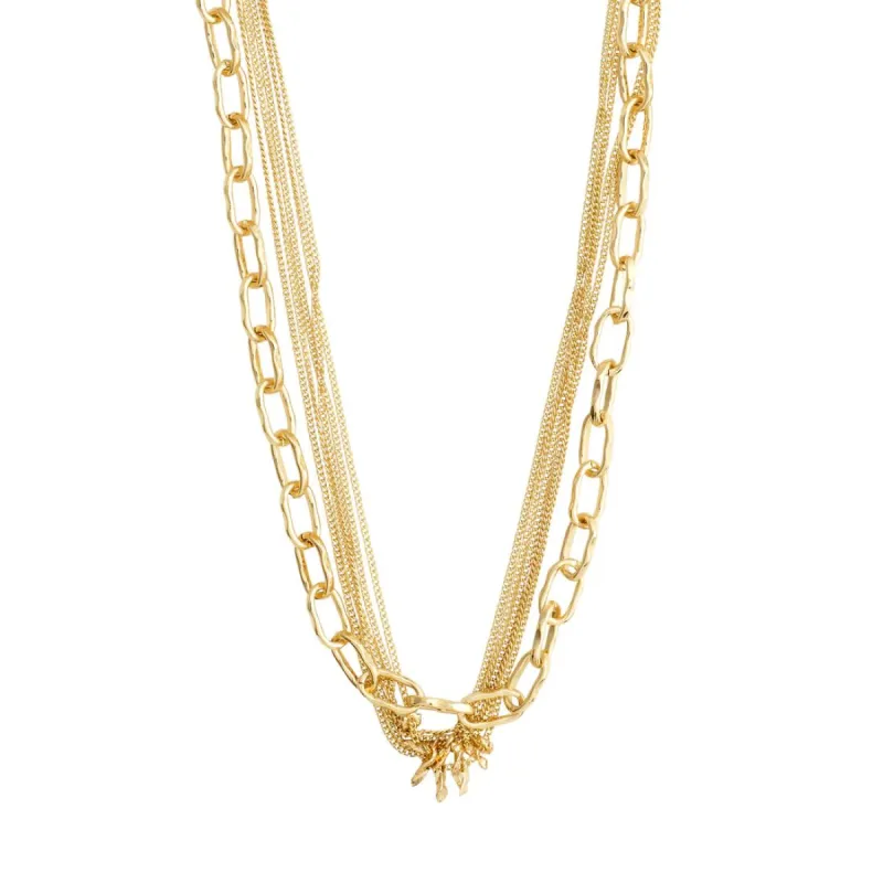 Pilgrim Pause Recycled Cable Necklace - Gold sold by Boutique with Grace