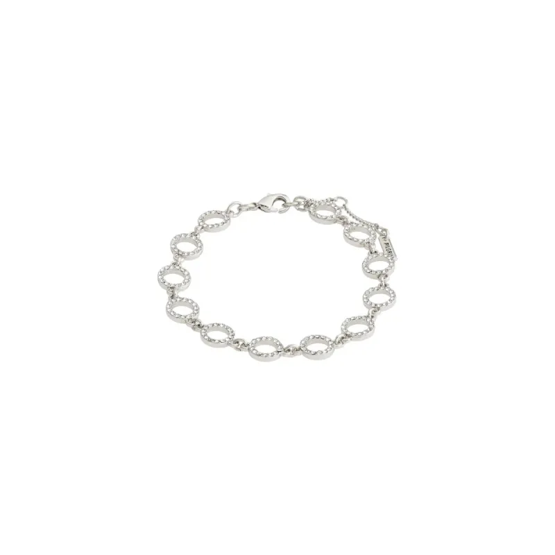 Pilgrim Rogue Recycled Crystal Halo Bracelet - Silver sold by Boutique with Grace