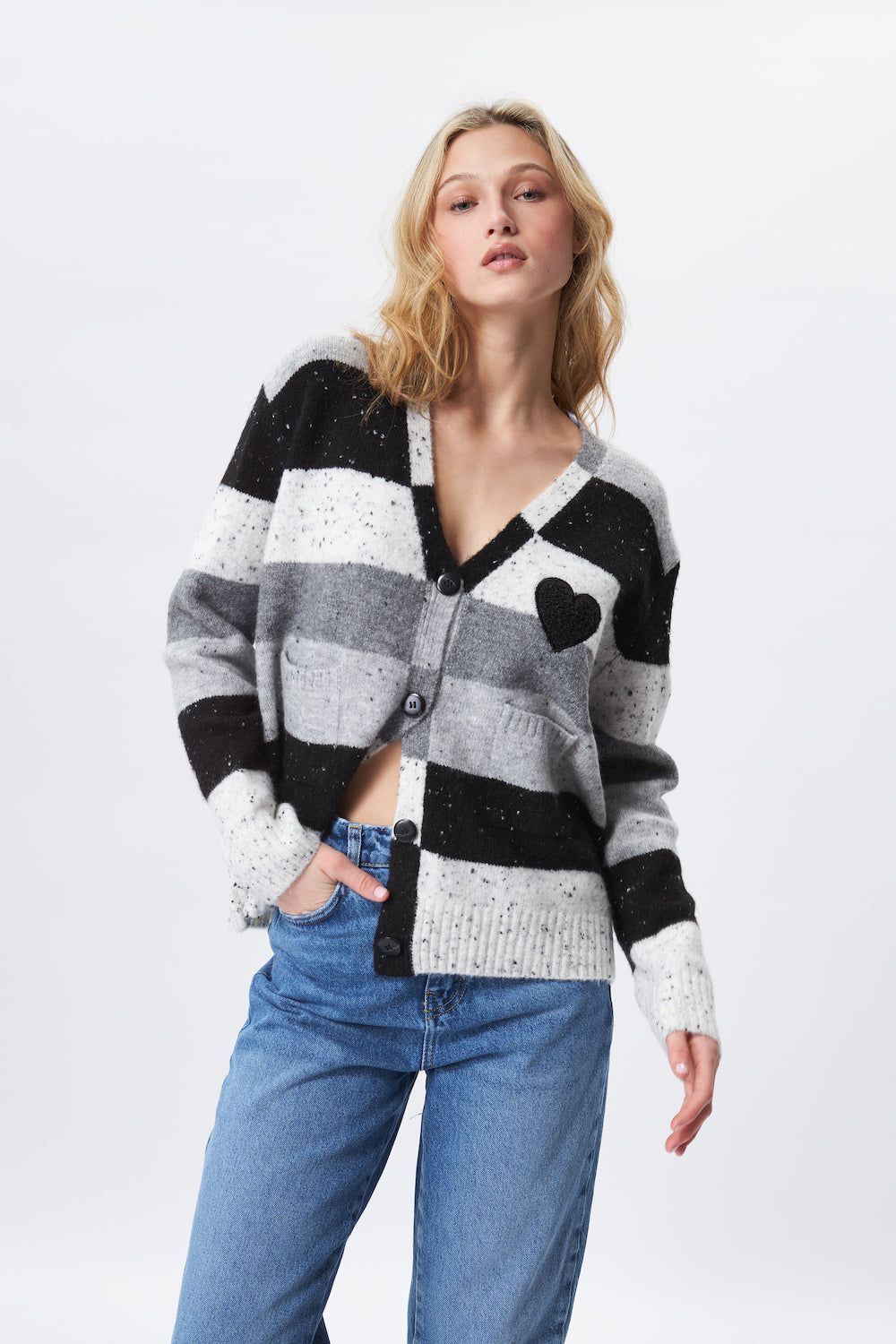 John & Jenn Stewart Cardi - Greyscale sold by Boutique with Grace product image thumbnail 2