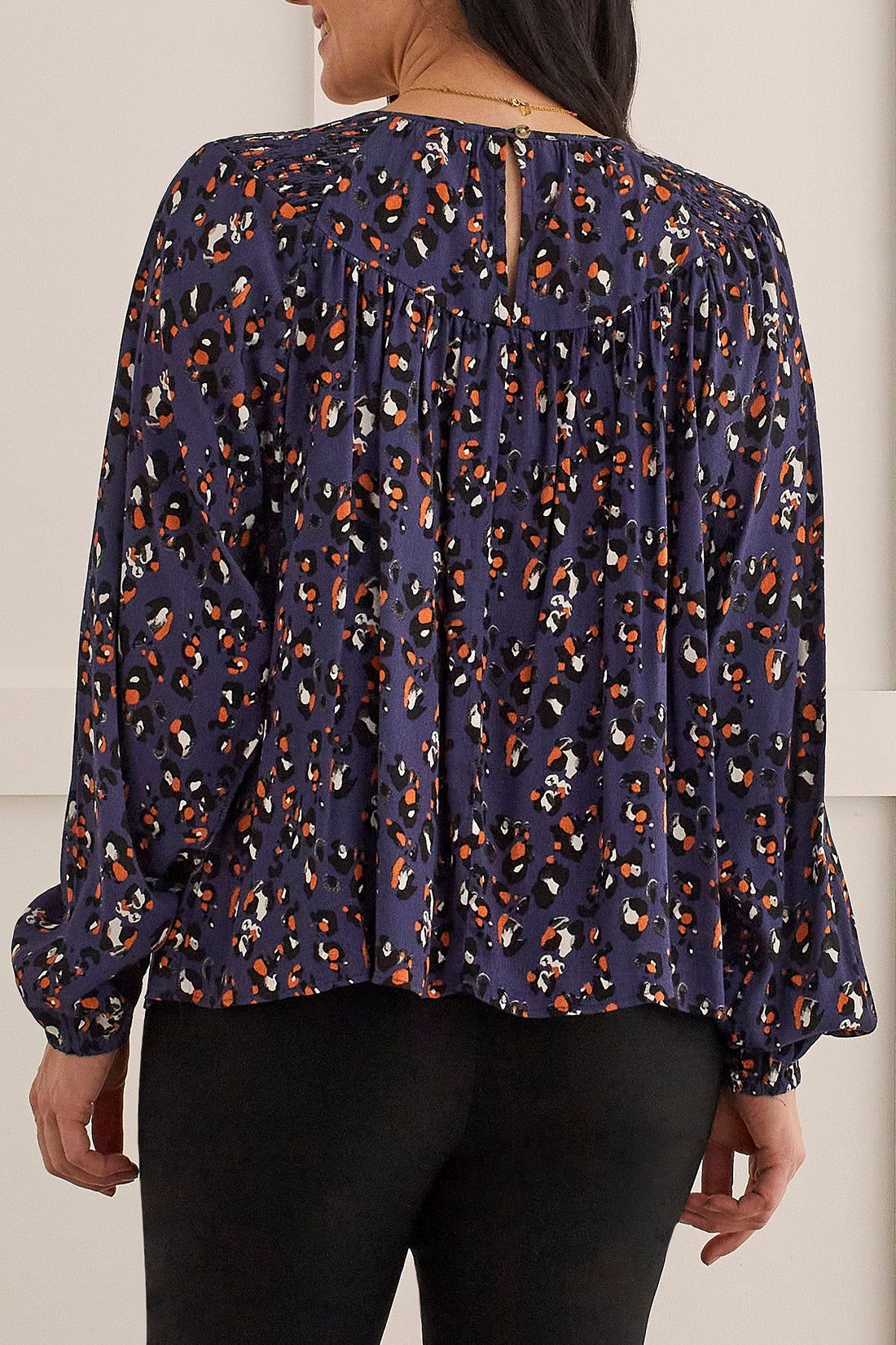 Tribal Smocked Blouse - Sapphire sold by Boutique with Grace product image thumbnail 3