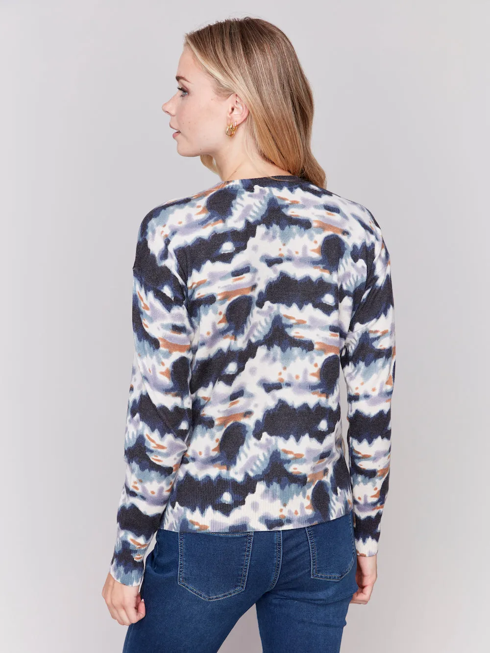 Charlie B Side Button Sweater - Tie Dye sold by Boutique with Grace product image thumbnail 3