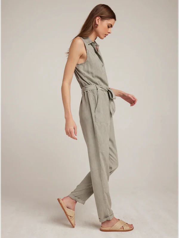 Bella Dahl Sleeveless Belted Jumpsuit - Soft Army sold by Boutique with Grace product image thumbnail 2