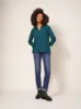 White Stuff Sophie Organic Cotton Shirt - Dark Teal sold by Boutique with Grace