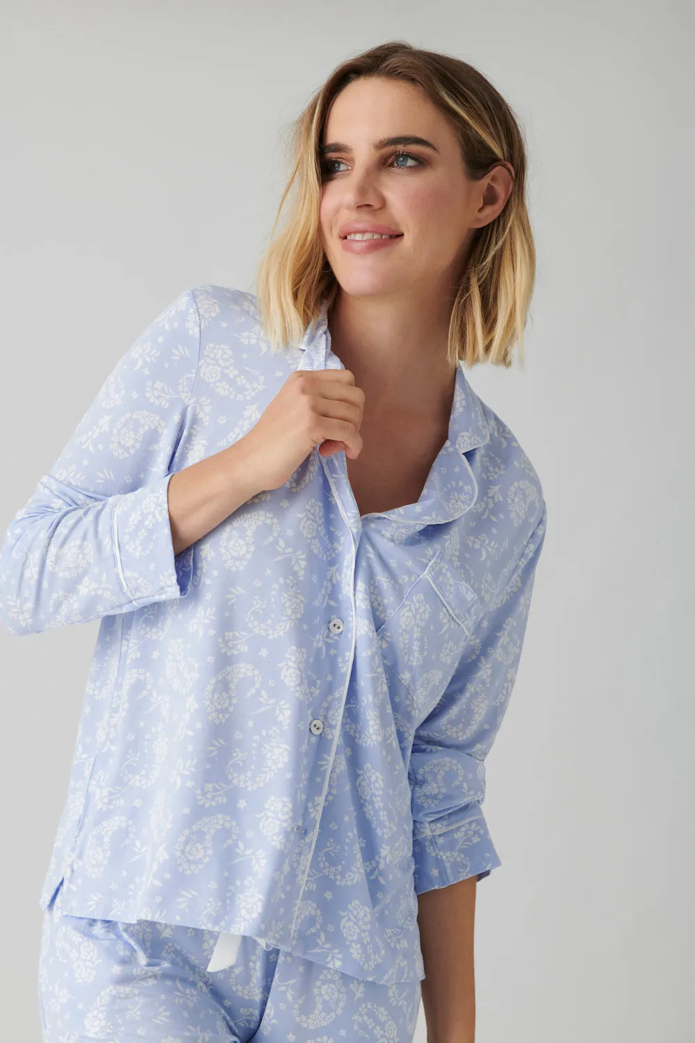 PJ Salvage Pretty in Paisley Lounge Set - Blue Whisper sold by Boutique with Grace product image thumbnail 4