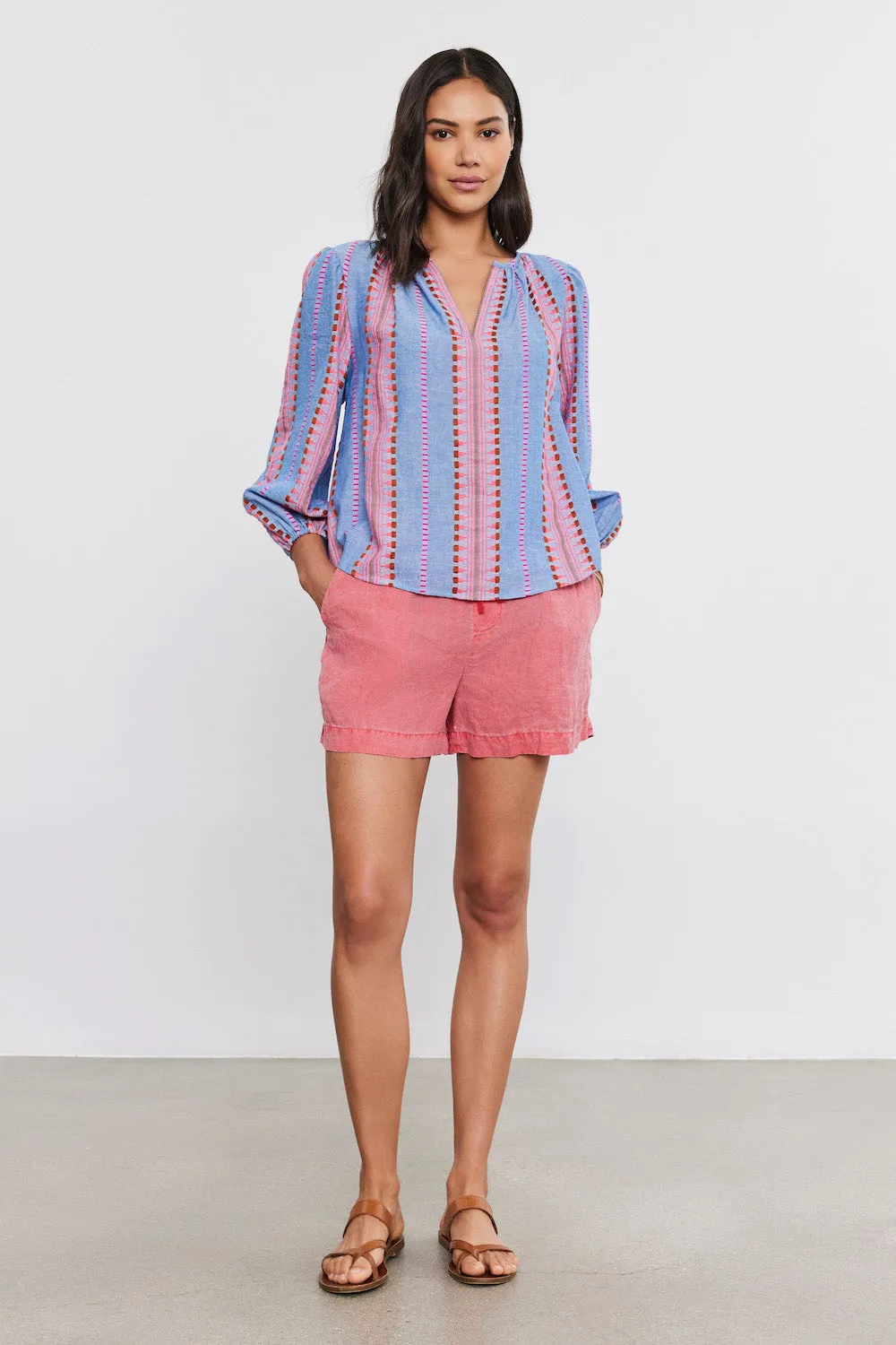 Velvet Isla Jacquard Top - Multi sold by Boutique with Grace