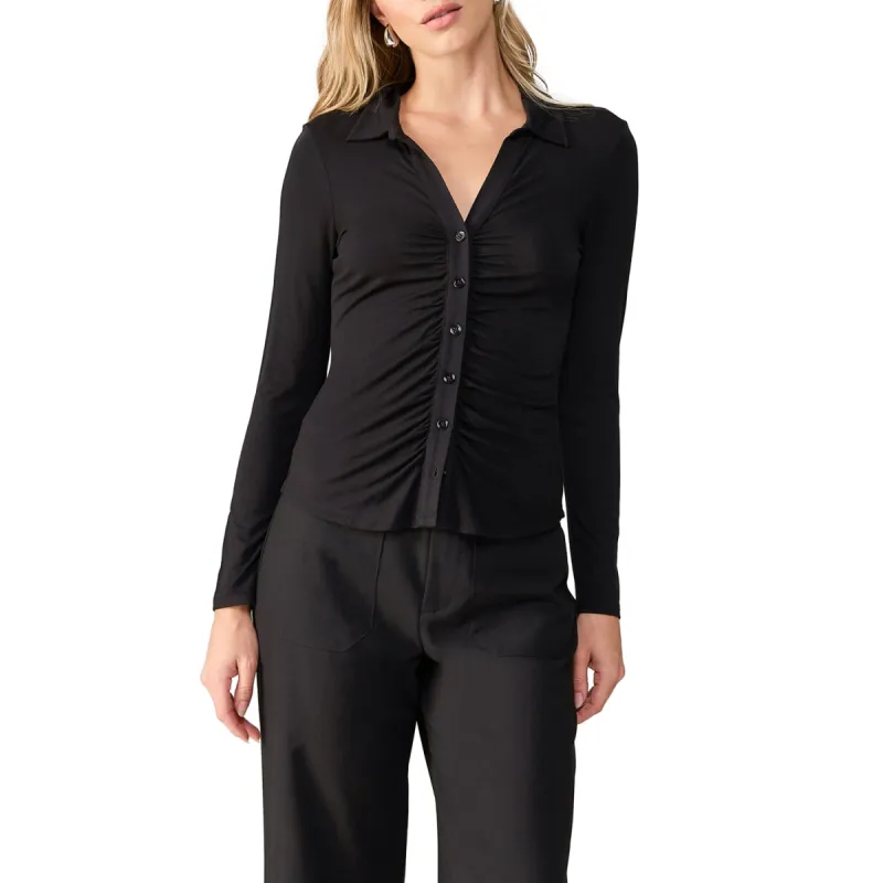 Sanctuary Dreamgirl Button-Up - Black sold by Boutique with Grace
