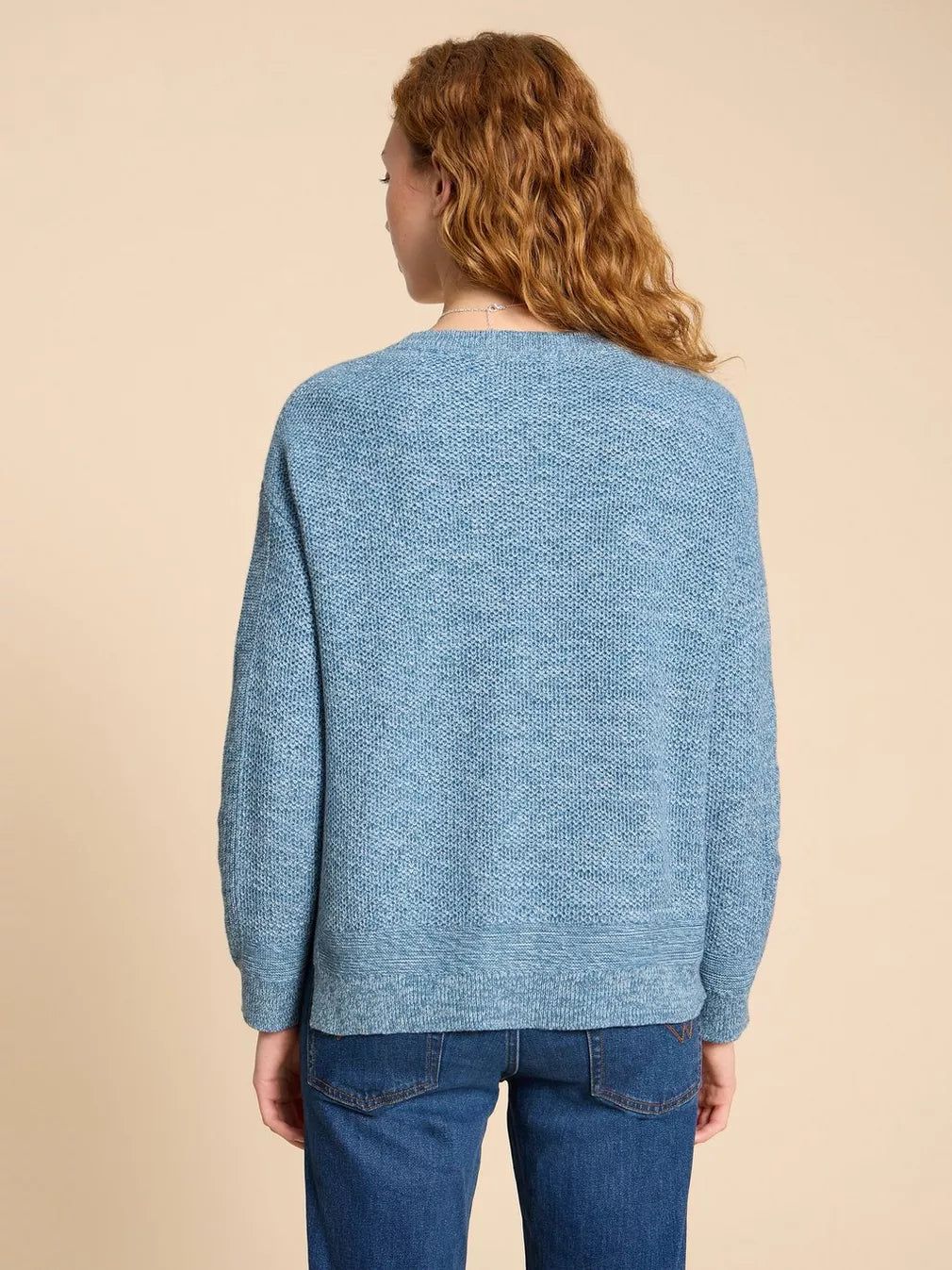 White Stuff Northbank Jumper - Mid Blue sold by Boutique with Grace product image thumbnail 3