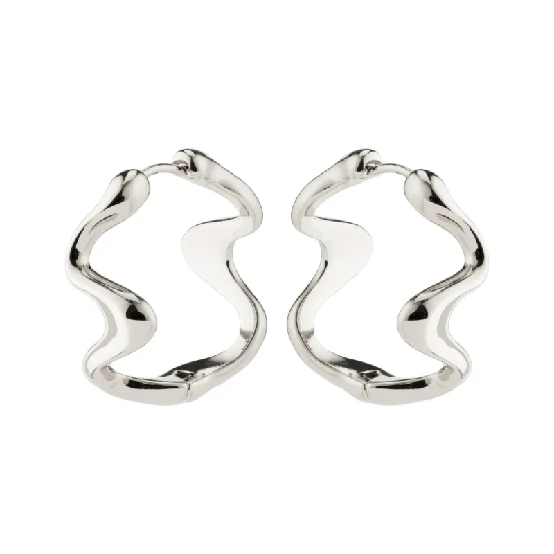 Pilgrim Moon Recycled Hoops - Silver sold by Boutique with Grace