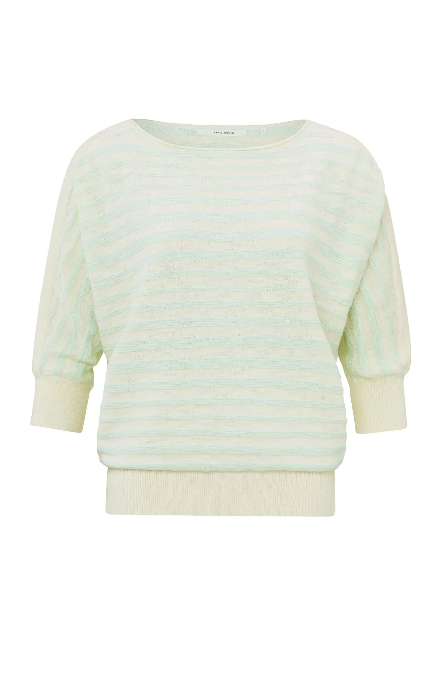 Yaya Textured Stripe Sweater - Mint Green sold by Boutique with Grace product image thumbnail 2