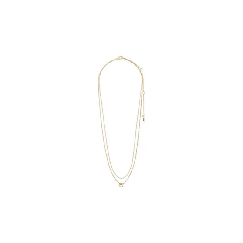 Pilgrim Blossom Recycled Crystal Pendant Necklace - Gold sold by Boutique with Grace