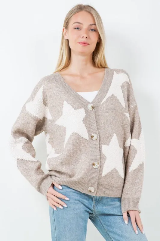 Dreamers Star Cardi - Taupe sold by Boutique with Grace