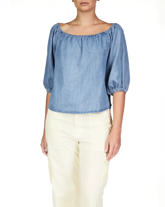 Sanctuary Beach to Bar Blouse - Blue Wash made by Sanctuary
