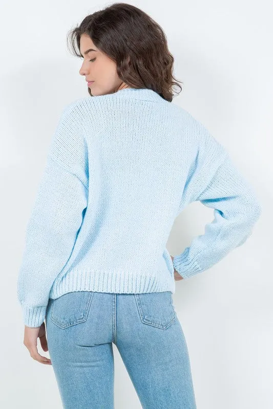 Dreamers Flower Cardi - Light Blue sold by Boutique with Grace product image thumbnail 3