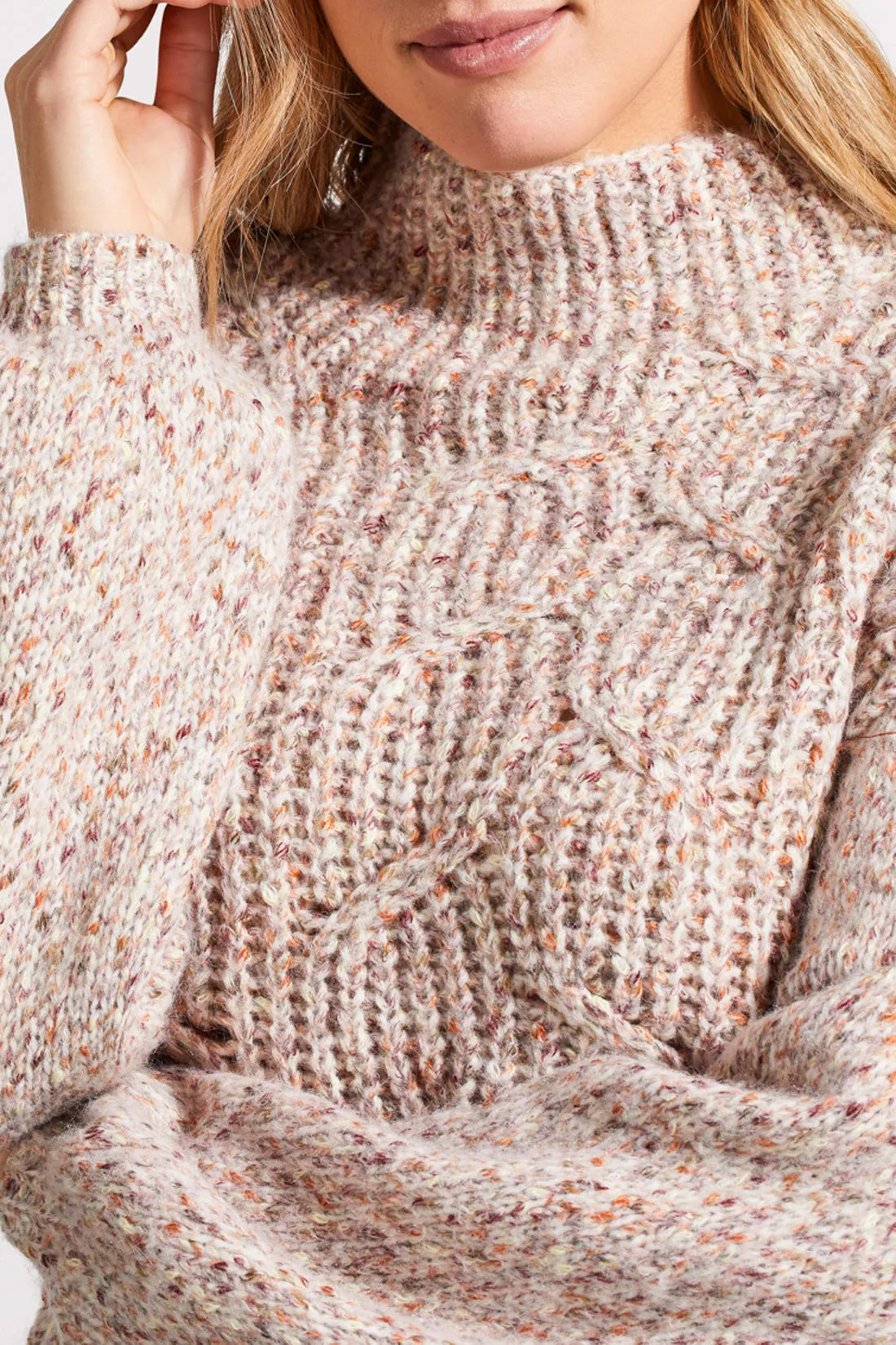 Tribal Eliza Oversized Funnel Neck - Latte sold by Boutique with Grace product image thumbnail 2