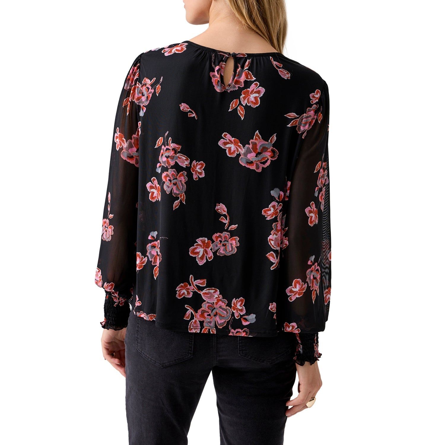 Sanctuary Blousy Mesh Top - Falling Garland sold by Boutique with Grace product image thumbnail 4