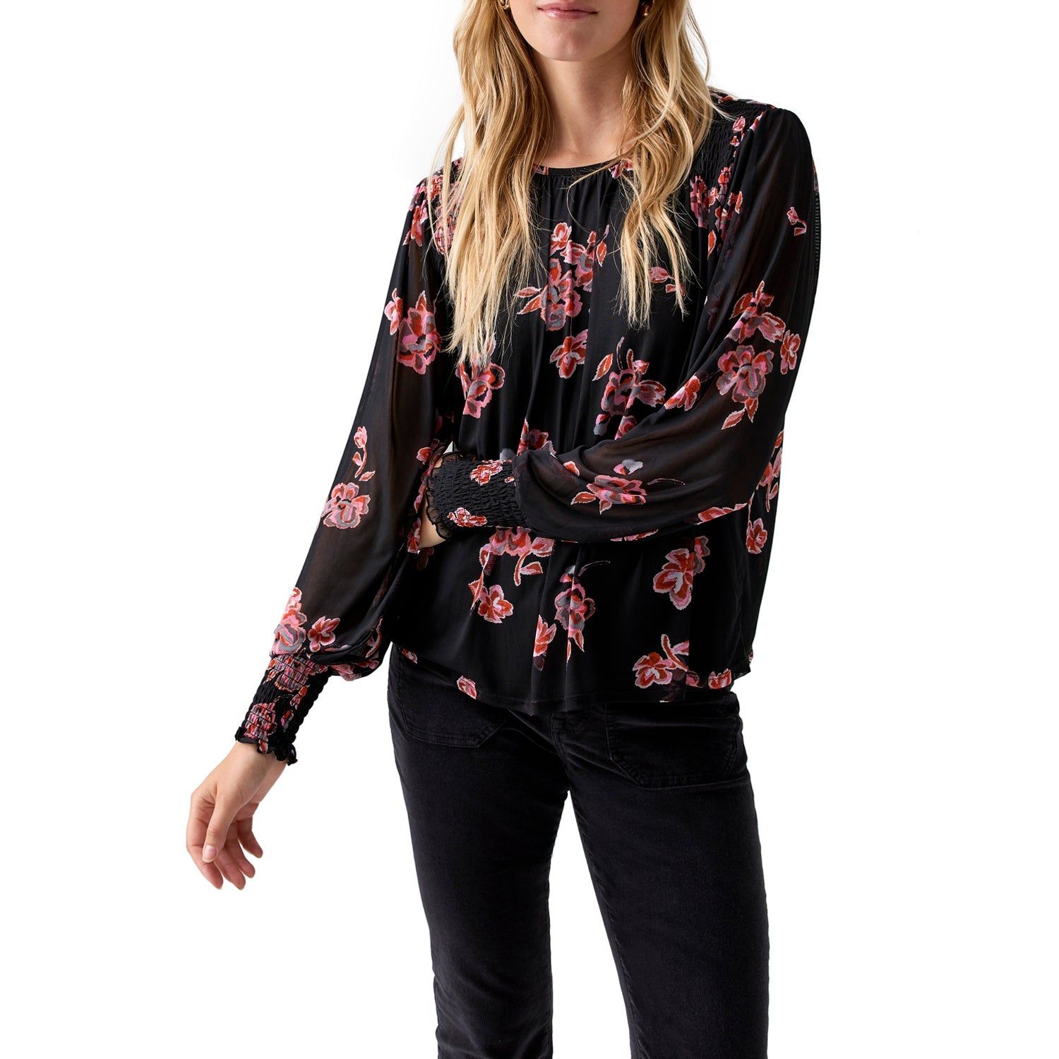 Sanctuary Blousy Mesh Top - Falling Garland sold by Boutique with Grace product image thumbnail 2