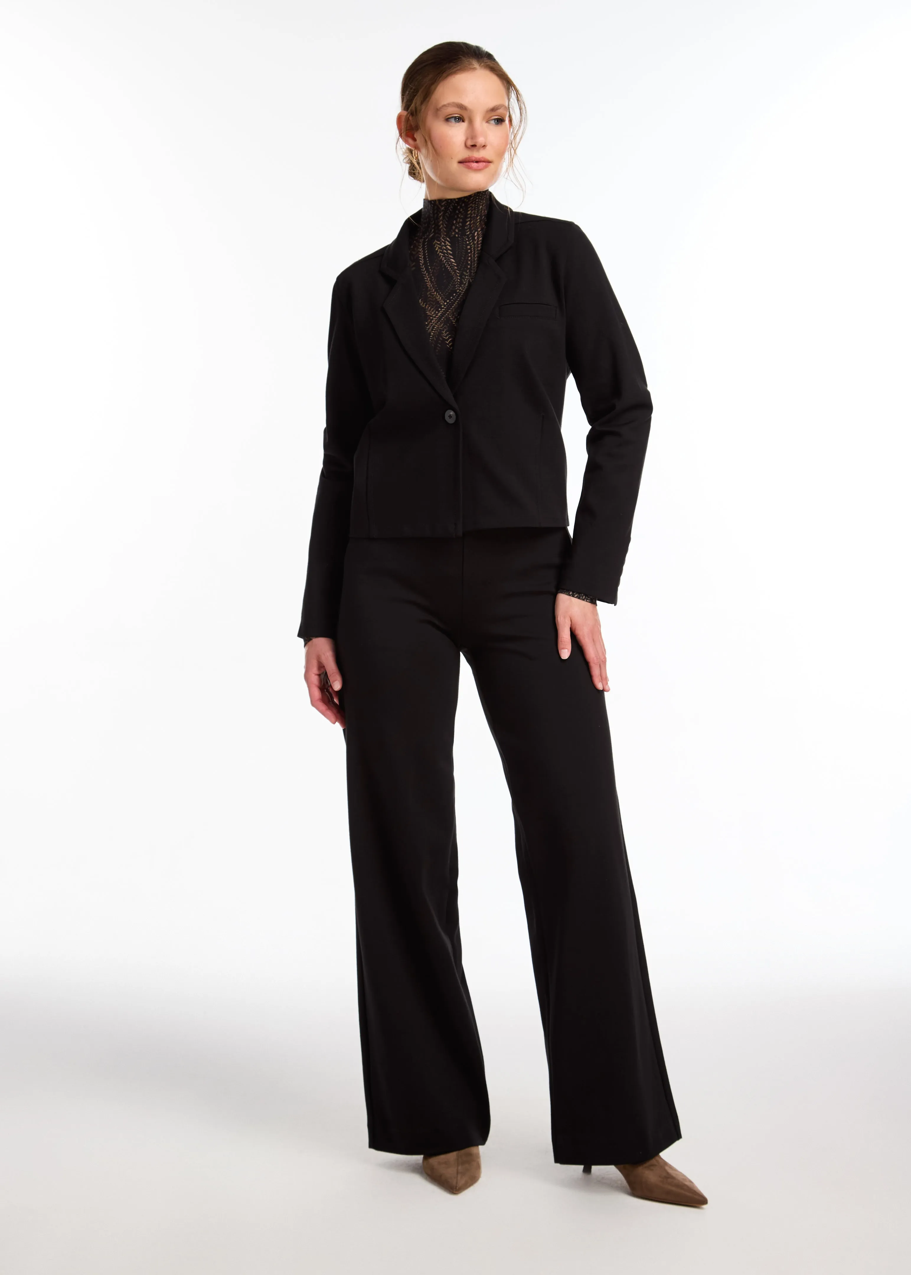 FDJ Pull-On Wide Leg Pant - Black sold by Boutique with Grace product image thumbnail 2