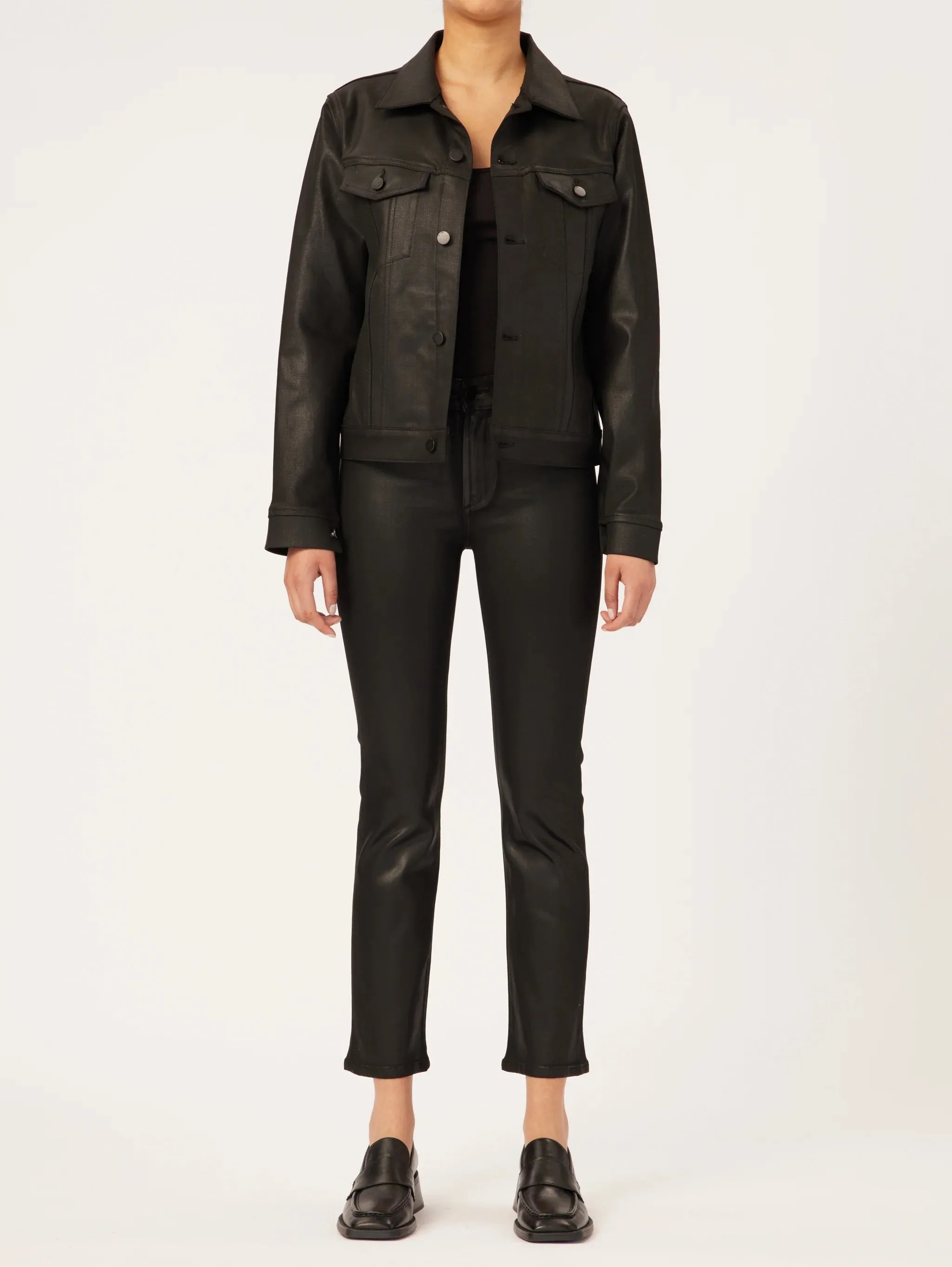 DL1961 Mara Straight - Black Coated sold by Boutique with Grace