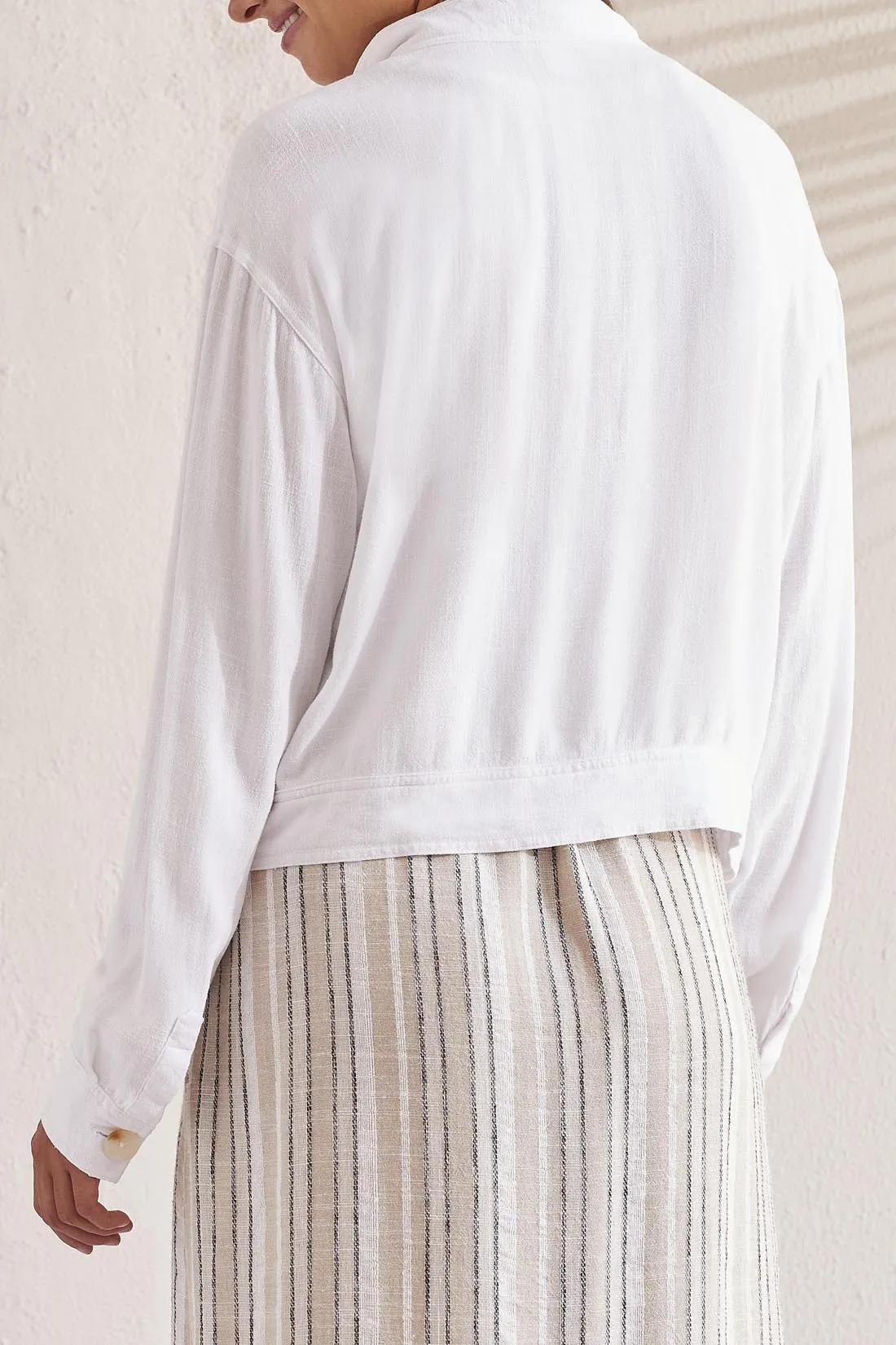 Tribal Crop Jacket - White sold by Boutique with Grace product image thumbnail 4