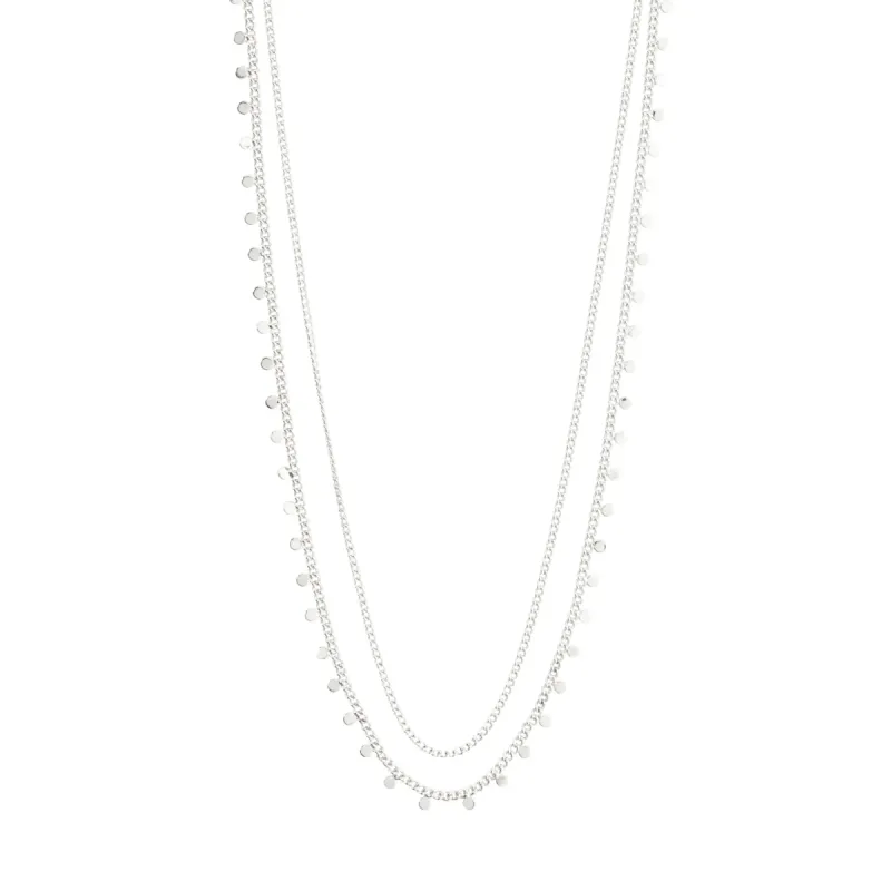 Pilgrim Bloom Recycled Necklace 2-in-1 - Silver sold by Boutique with Grace
