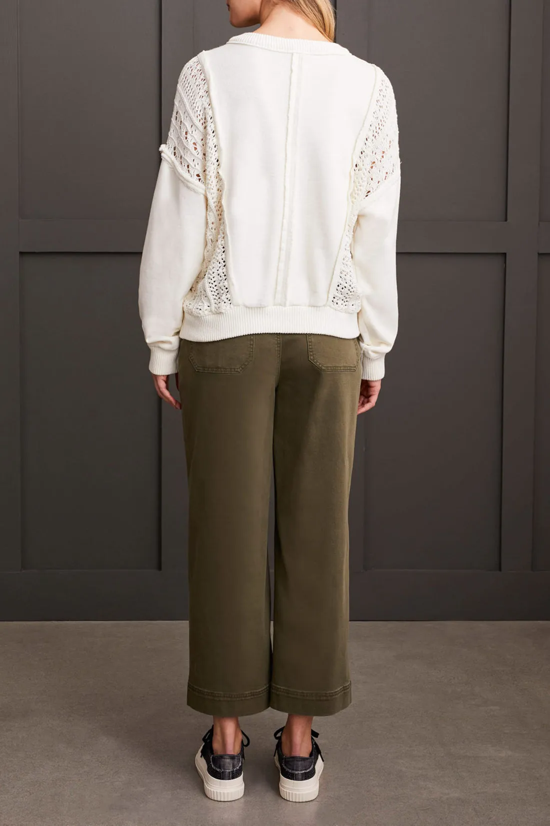 Tribal Melanie Mixed Media Sweater - Eggshell sold by Boutique with Grace product image thumbnail 4