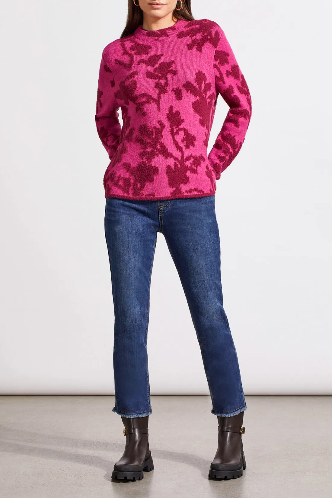 Tribal Pyper Mock Neck Sweater - Port Wine sold by Boutique with Grace product image thumbnail 3