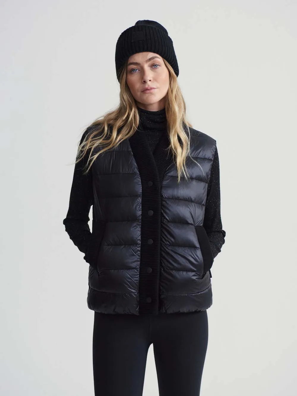 Varley Colwyn Boxy Gilet - Black sold by Boutique with Grace