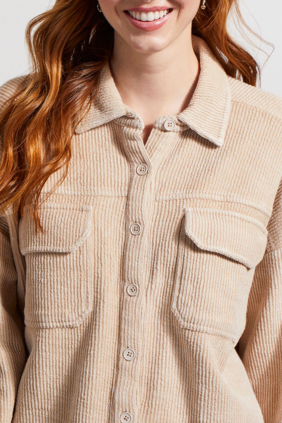 Tribal Relaxed Crop Shacket - Cashmere sold by Boutique with Grace product image thumbnail 3