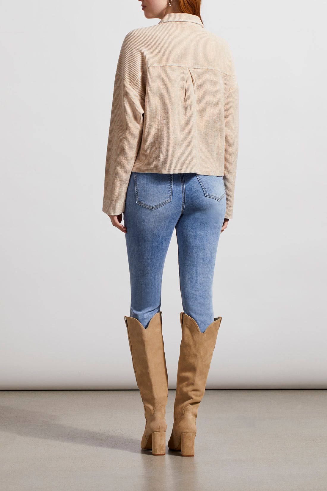 Tribal Relaxed Crop Shacket - Cashmere sold by Boutique with Grace product image thumbnail 4