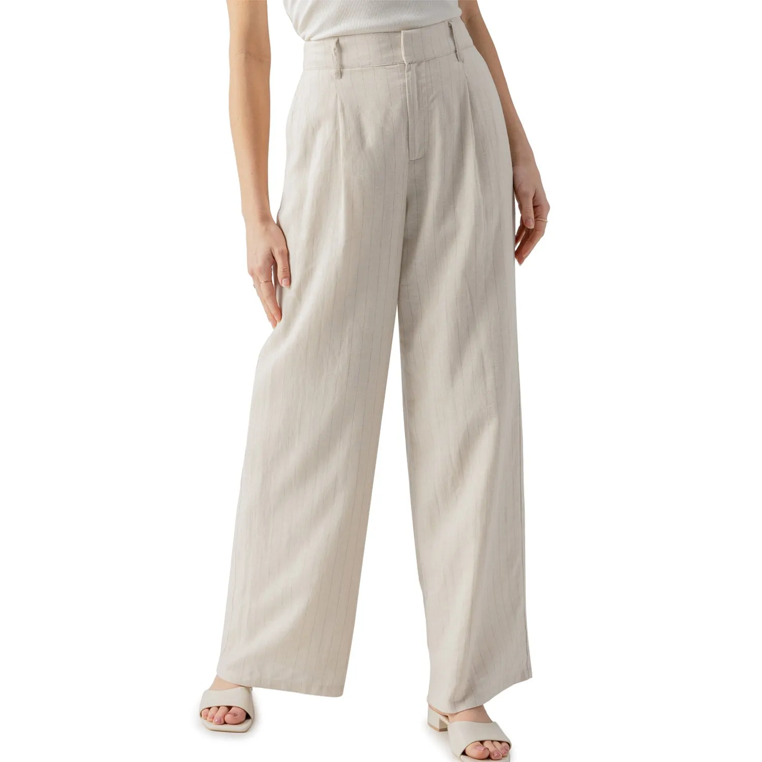 Sanctuary Pleat Up Trouser - Vineyard Stripe sold by Boutique with Grace product image thumbnail 2