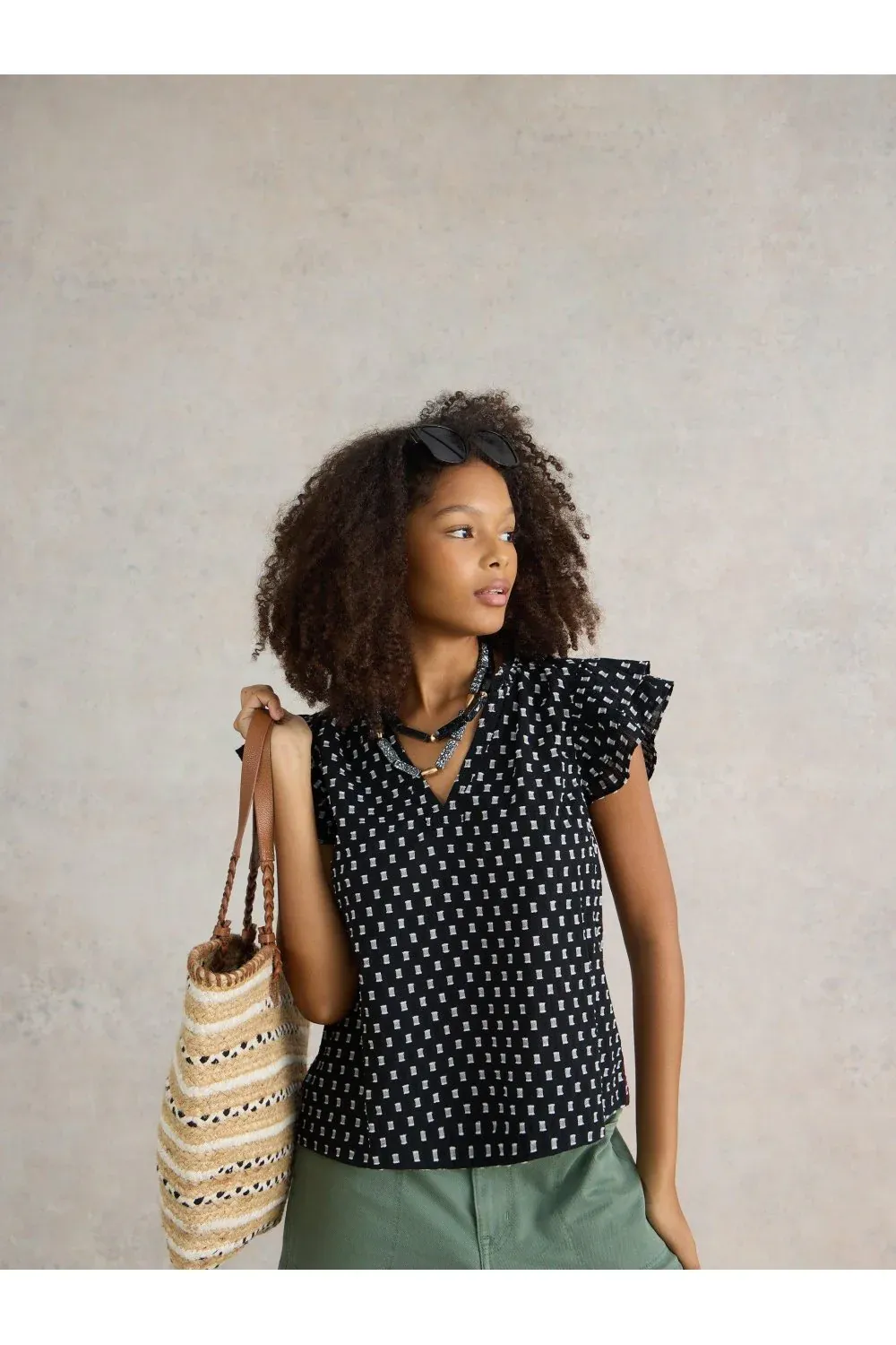 White Stuff Rosie Cotton Tank - Black Multi sold by Boutique with Grace product image thumbnail 2