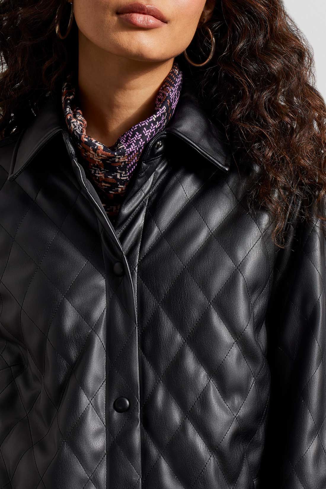 Tribal Quilted Snap Jacket - Black sold by Boutique with Grace product image thumbnail 4