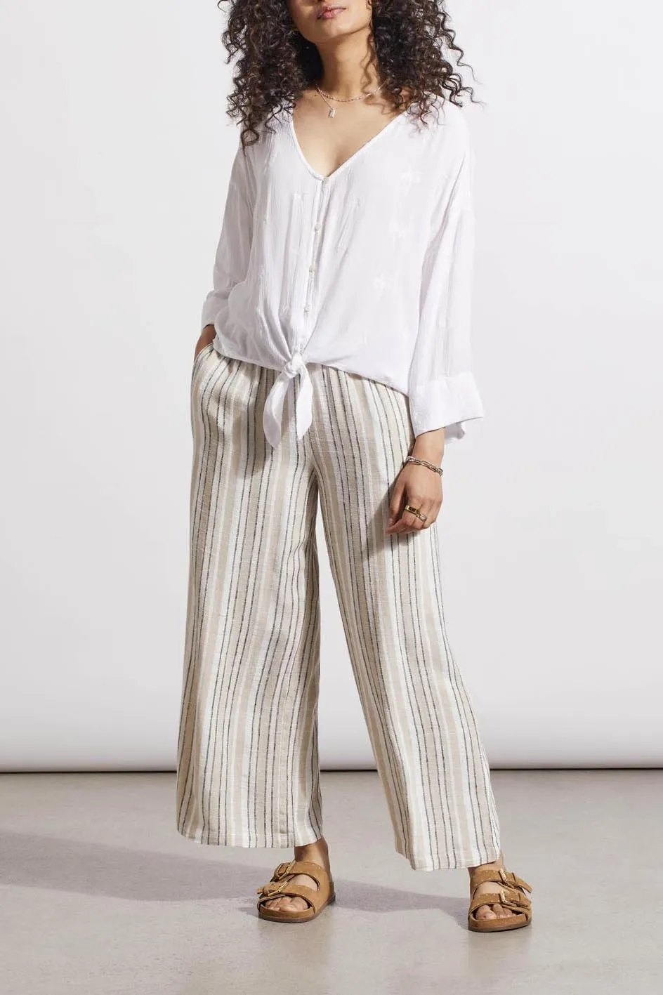 Tribal Button Front Kimono Blouse - White sold by Boutique with Grace