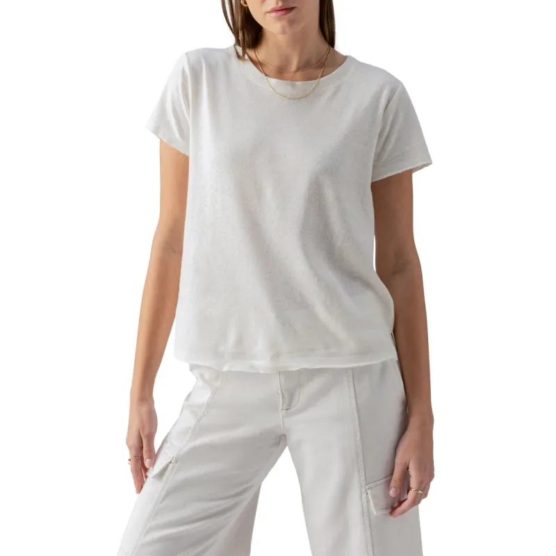 Sanctuary Linen Perfect Tee - White sold by Boutique with Grace