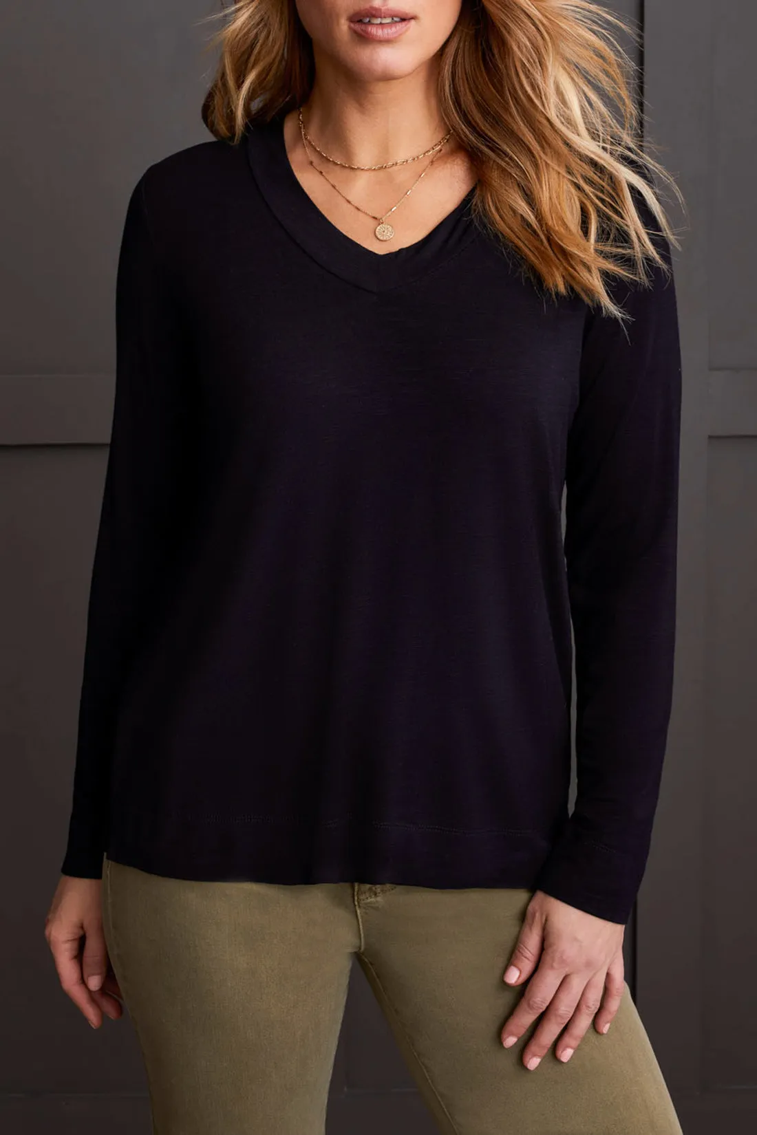 Tribal Nia Side-Slit Top - Black sold by Boutique with Grace