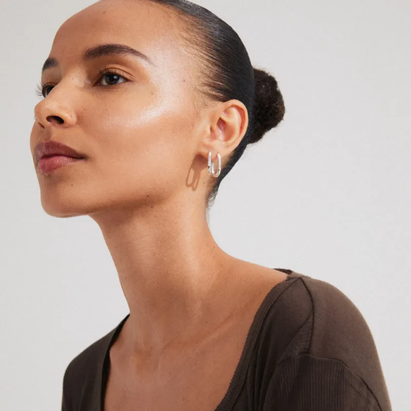 Pilgrim Star Recycled Hoops - Silver sold by Boutique with Grace