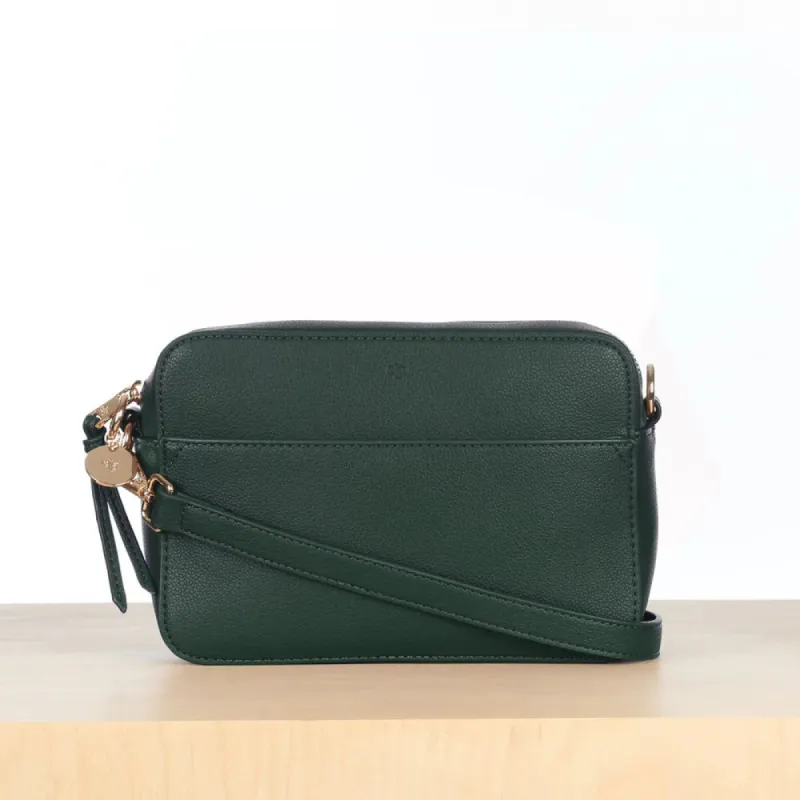 Ela Mini Bloom Bag - Forest Green Pebble sold by Boutique with Grace
