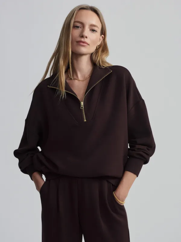 Varley Hawley Half Zip - Coffee Bean sold by Boutique with Grace