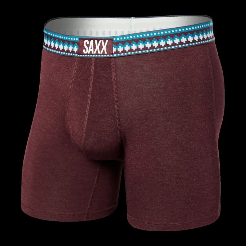 Saxx Vibe Super Soft Boxer Brief - Plum Heather/Sweater sold by Boutique with Grace
