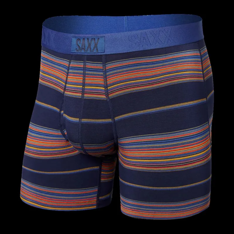 Saxx Ultra Super Soft Boxer Brief Fly - Horizon Stripe Navy sold by Boutique with Grace