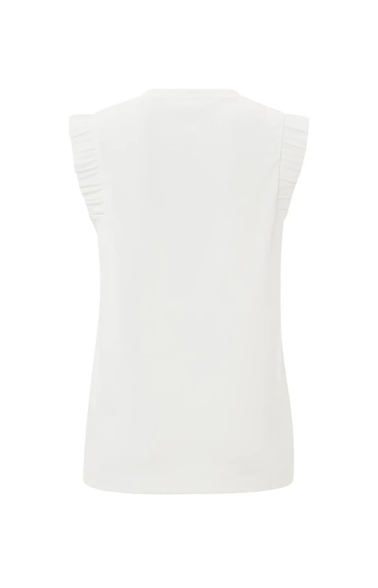 Yaya Sleeveless Top with Gathered Shoulders - Star White sold by Boutique with Grace product image thumbnail 4