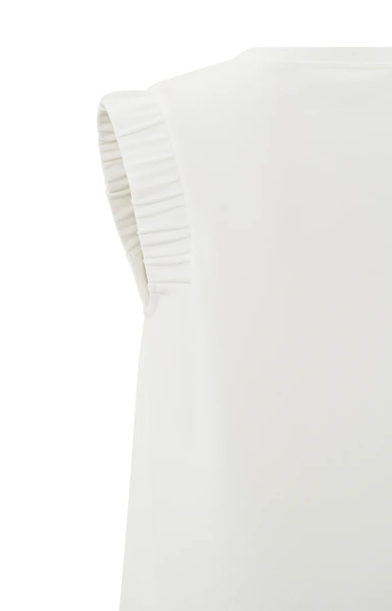 Yaya Sleeveless Top with Gathered Shoulders - Star White sold by Boutique with Grace product image thumbnail 2