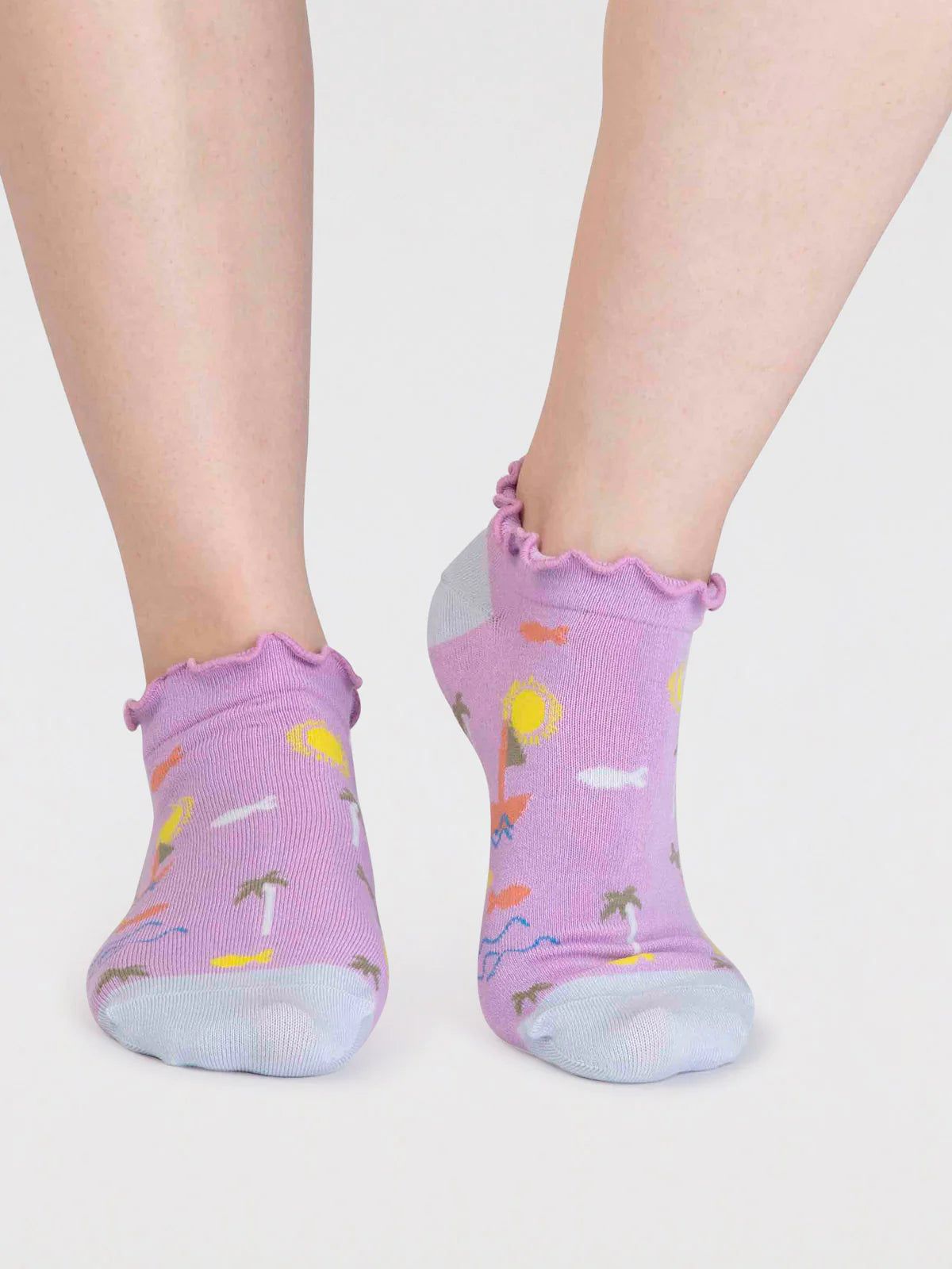Thought Maron Trainer Socks - Dusk Lilac sold by Boutique with Grace
